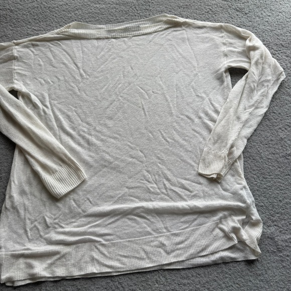 Lauren Ralph Lauren Long Sleeve Sweater Ivory Women's Size‎ Small Boat Neck Top - Picture 3 of 10